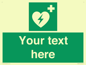 Custom Defibrillator Sign